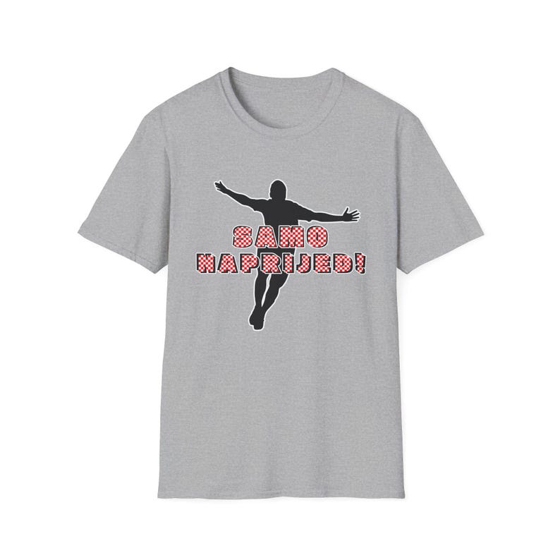 Samo Naprijed! Croatian Graphic Tee-/Hrvatska majica/red and white checkerboard shirt/Croatia soccer Gift Unisex t-shirt -Samo Napred! image 3