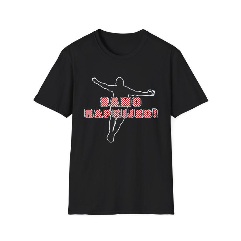 Samo Naprijed! Croatian Graphic Tee-/Hrvatska majica/red and white checkerboard shirt/Croatia soccer Gift Unisex t-shirt -Samo Napred! image 2