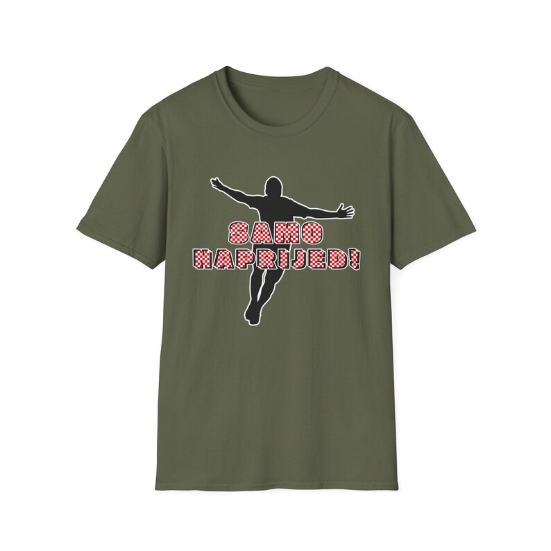 Samo Naprijed! Croatian Graphic Tee-/Hrvatska majica/red and white checkerboard shirt/Croatia soccer Gift Unisex t-shirt -Samo Napred! image 4