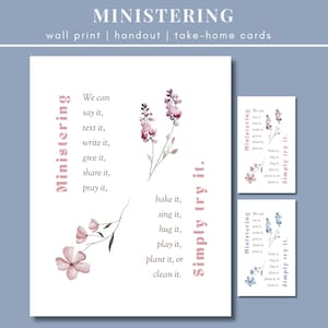 Ministering Ideas Handout | Relief Society Printables | LDS Quotes