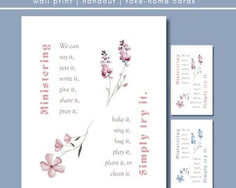 Ministering Ideas Handout | Relief Society Printables | LDS Quotes