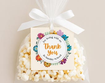 LDS Sunday School Thank You Tag | Ministering Printable | Relief Society Gift Ideas | Instant Download PDF