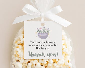 Temple Worker Thank You Tag | LDS Printables | LDS Gift Ideas