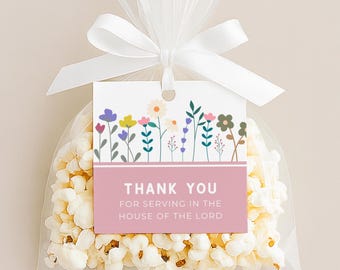 Temple Worker Thank You Tag | LDS Printable Gift (PDF File)