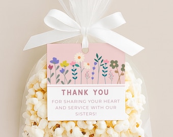 Relief Society Thank You Tag | LDS Printables | Ministering Ideas | RS Gift Tag