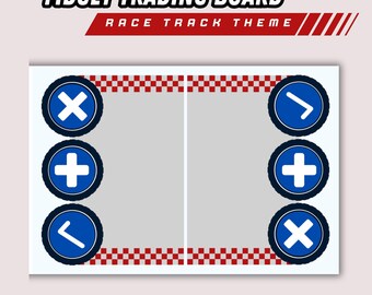 Fidget Trading Board, Printable Squishy Trade Mat, Race Track Theme