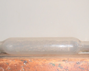 Early Antique Vintage Glass Rolling Pin - Victorian