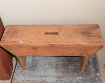 Antique Early Primitive Stool / Bench