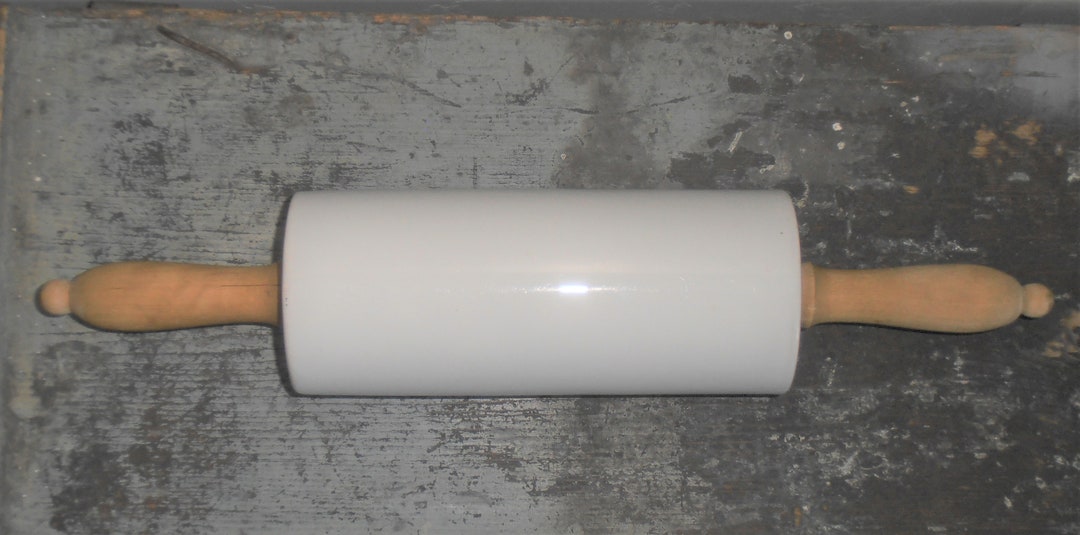 Antique Vintage Ceramic / Porcelain Rolling Pin Etsy