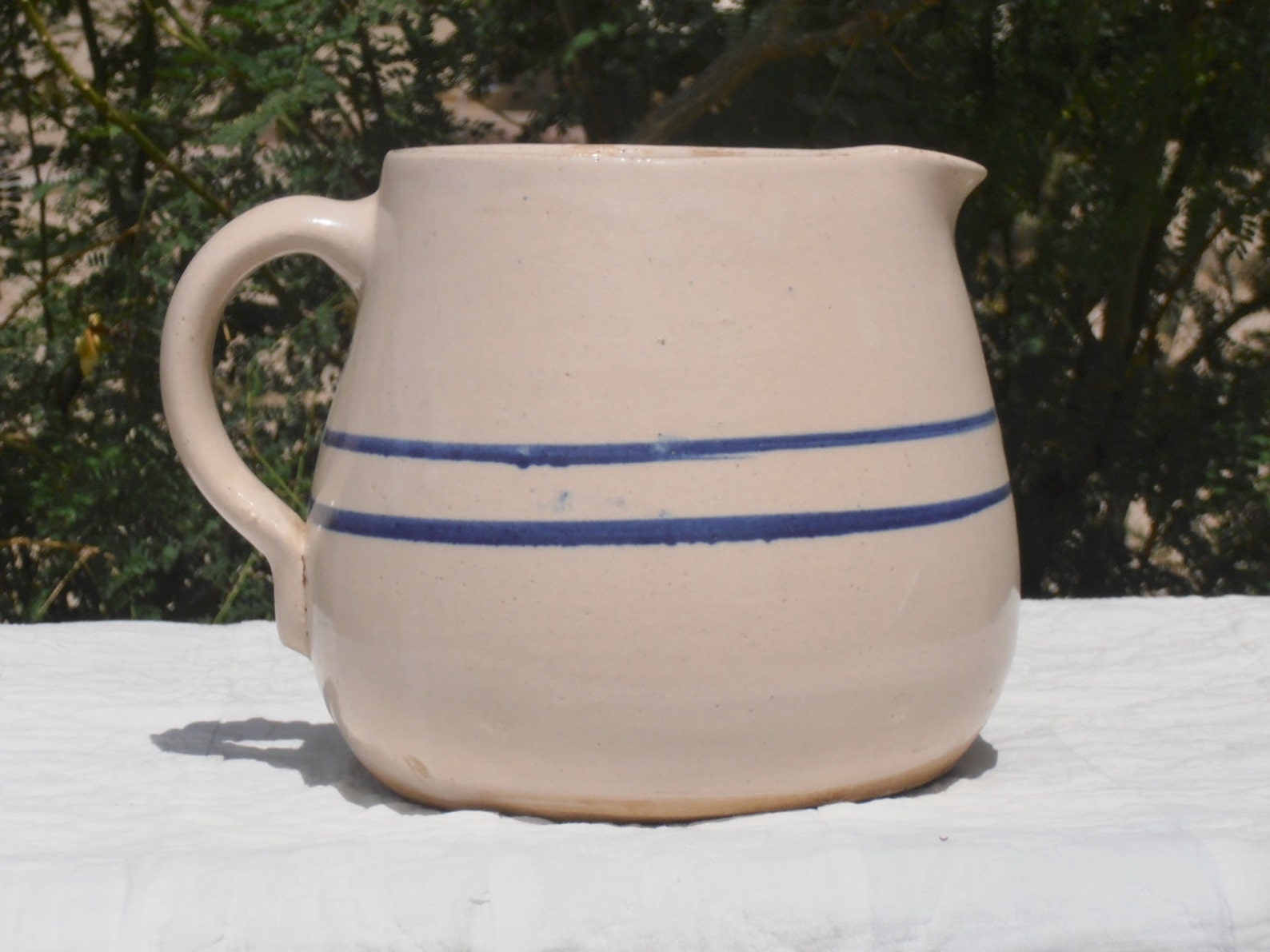 Antique Vintage Stoneware Pitcher / Crock Etsy