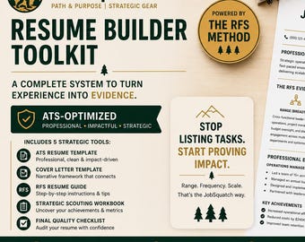 Resume Builder Toolkit | Google Docs Resume Template, Cover Letter & Job Search Strategy
