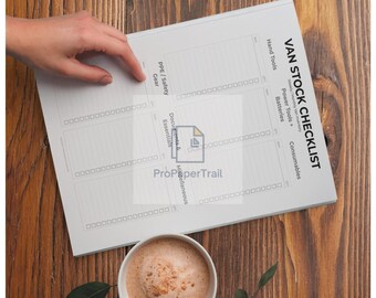 Lista di controllo delle scorte del furgone – PDF stampabile in formato A4 / Per ingegneri e artigiani