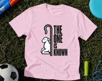 Kids Christian Shirt, The One Is Known, Lamb and Shepherd Staff Graphic