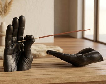 Porta incienso para varitas, soporte de resina para conos de incienso, creativo e interesante, quemador de incienso para meditación, descanso, yoga y spa.