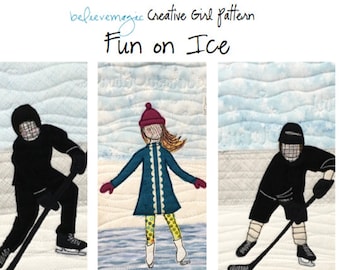 Appliqué Quilt Pattern - Fun on Ice - PDF