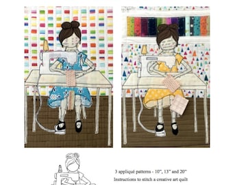 Appliqué Quilt Pattern - Sew Cute Quilter - PDF