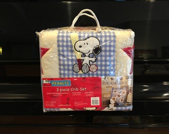 peanuts crib bedding