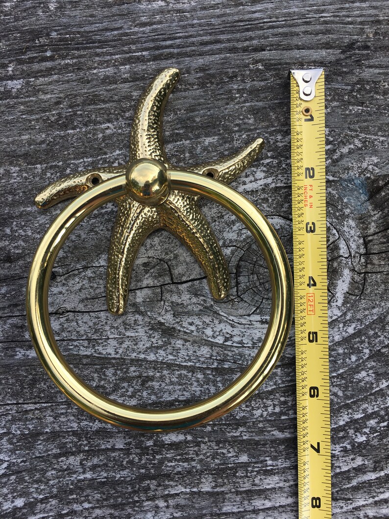 Starfish Towel Ring Beach Home Towel Rack Nautical Towel Rack Vintage Towel Ring Gold Color Starfish Towel Holder Starfish Towel Rack