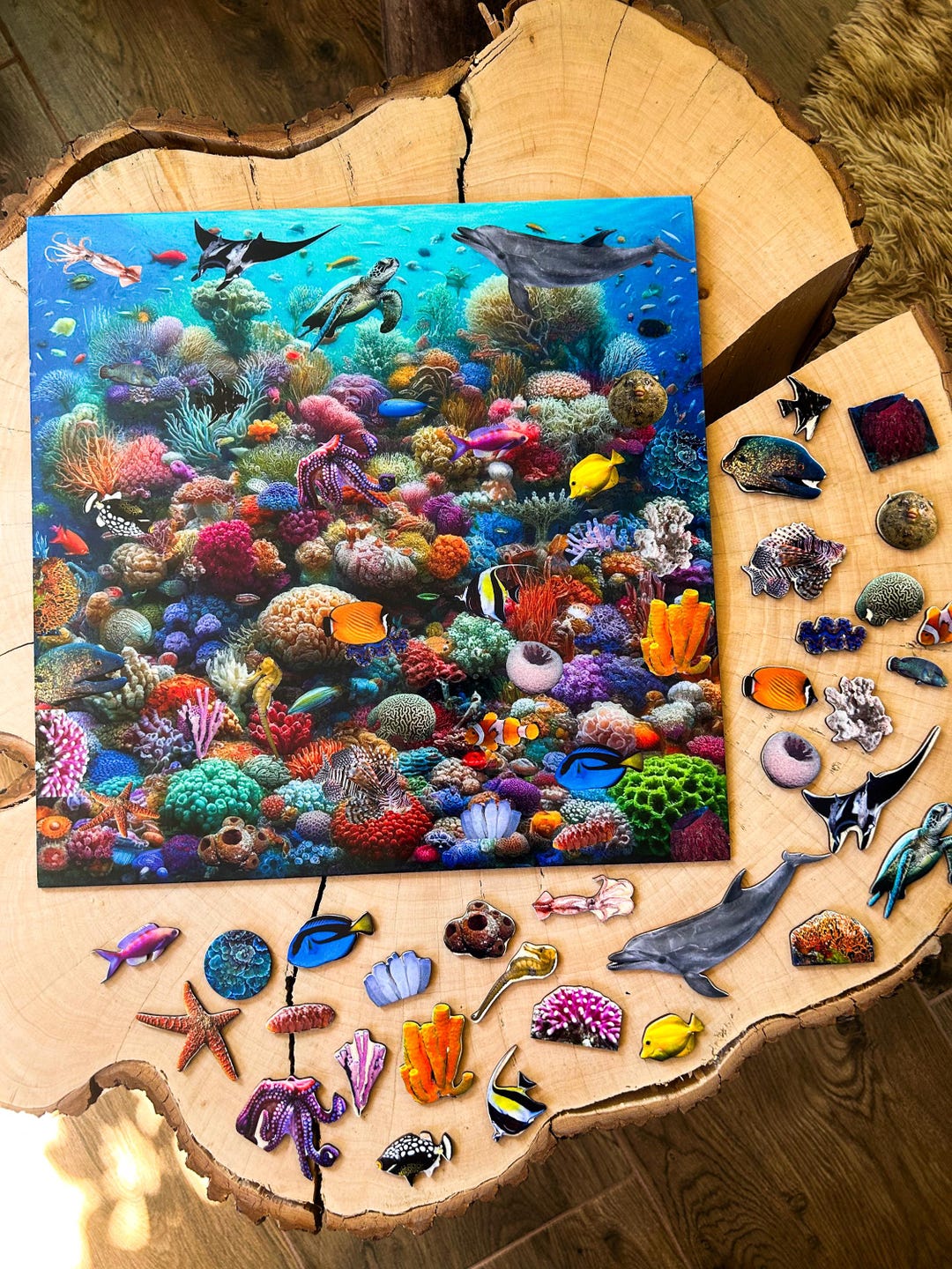 Ocean Search and Find Game, Coral Reef Animals, Montessori Educational ...
