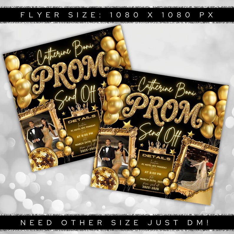 Prom Send off Flyer Canva Editable - Etsy