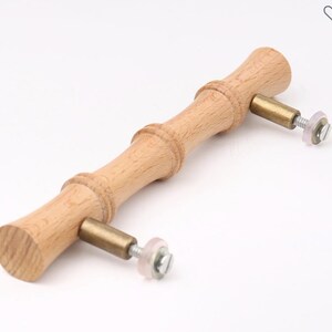 Natural Wooden Bamboo Cabinet Handle | Rustic Drawer Pull | Furniture Hardware | Kitchen Cupboard Handle