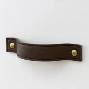 Leather Brown Drawer Handle