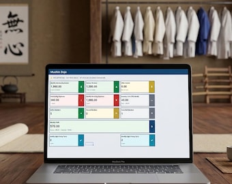 DojoOrganizer | Dojo & Gym Manager Google Sheets Template | Member tracking, payments, ranks, dashboard