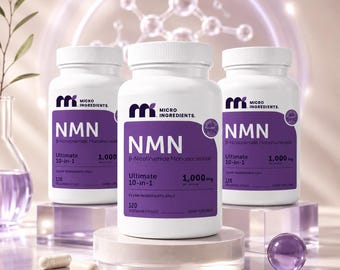NMN NAD Resveratrol + Glutathione Capsules | Daily Wellness Routine | Plant-Based Supplement | 60 Vegan Capsules