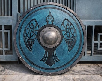 Battleworn Viking Shield, Eivor Replica, Norse Cosplay Prop