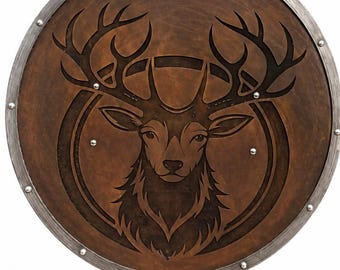 Majestic Stag Crest Ironclad Shield of the Wild Frontier