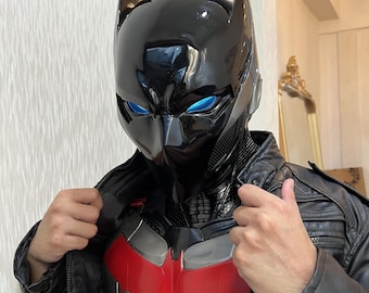 Cappuccio da cavaliere futuristico di Bat Beyond - Maschera in resina di alta qualità - Oggetto di scena professionale per vigilante di Neo City - Fan art rifinita a mano