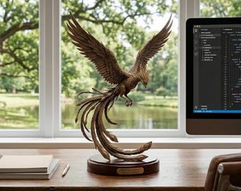 Majestic Phoenix 3D Print File - Detailed Firebird STL for 3D Printing - Mythical Rebirth Creature Sculpture Digital Download