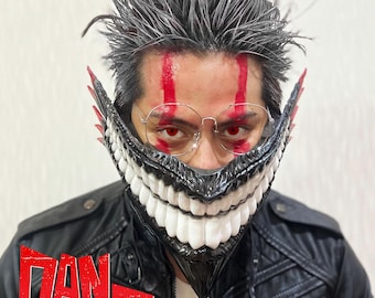 Maschera Crow Elite Shadow Ops – Oggetto di scena ninja in resina dipinta a mano, fan art