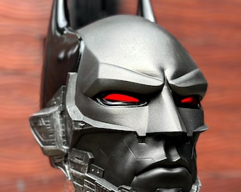Cappuccio da cavaliere futuristico di Bat Beyond - Maschera in resina di alta qualità - Accessorio in resina indossabile di alta qualità