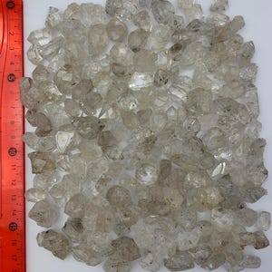 370g Carbon Fenster Quartz Lot 14-21mm - Natural Pakimer Diamond - Double Terminated Herkimer Type Crystal