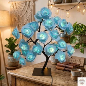 Lámpara LED con forma de rosa, luz nocturna romántica para dormitorio, decoración para bodas y fiestas (alimentada por USB)