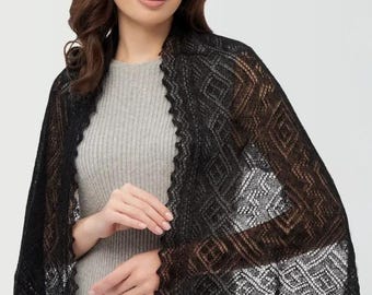 Orenburg Hand-Knitted Long Goat Down Scarf