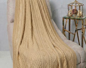 Authentic Orenburg Wool Throw Blanket