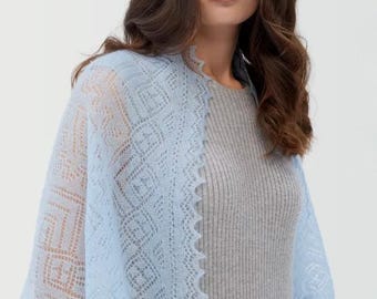 Orenburg Hand-Knitted Long Goat Down Scarf