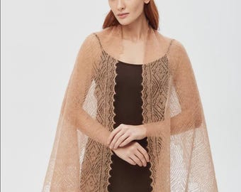Orenburg Hand-Knitted Long Goat Down Scarf