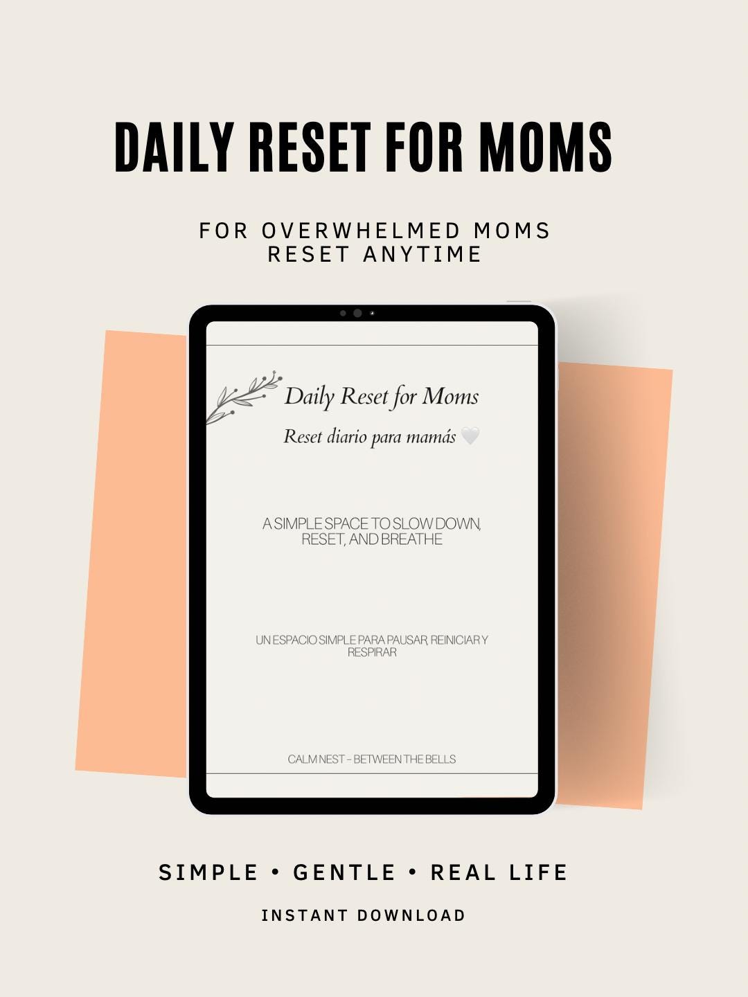 Calm Mom Workbook Printable | Emotional Reset for Moms | Self Care ...