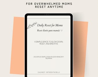 Calm Mom Workbook Printable | Emotional Reset for Moms | Self Care ...