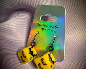DC character dice earrings