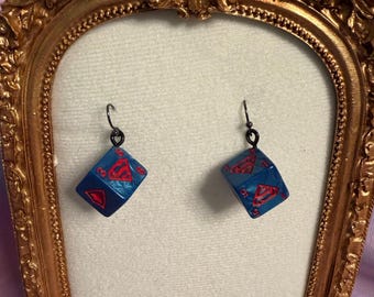 Man of Steel Dice earrings