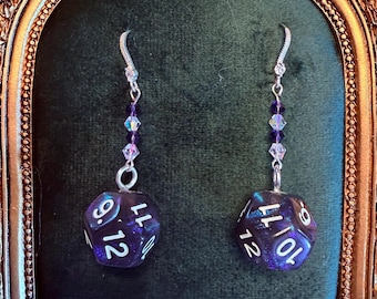12 sided DnD dice earrings