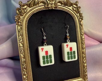 Mahjong Tile Earrings