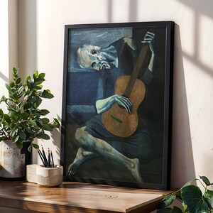 Picasso blue guitar - Etsy 日本