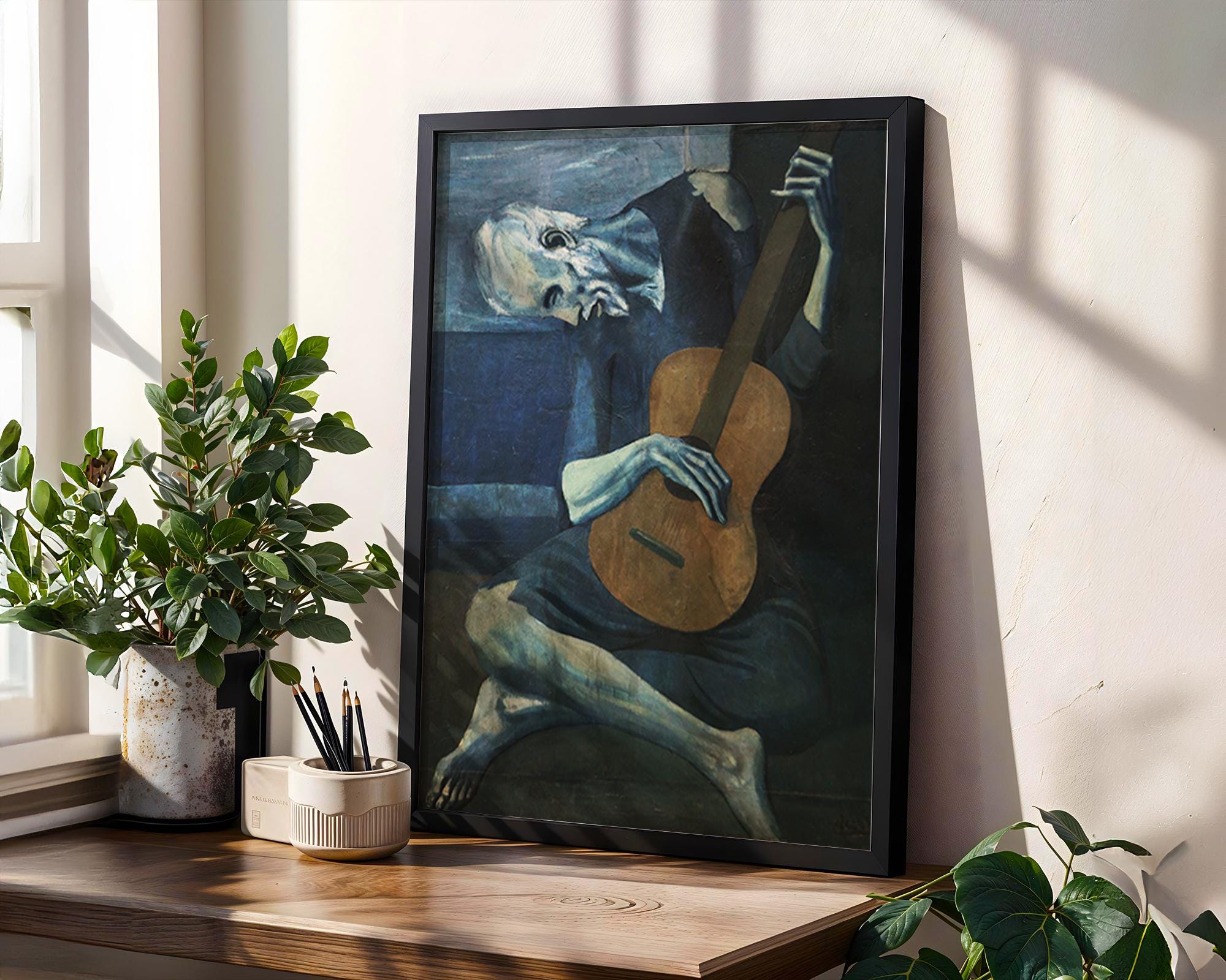 Picasso blue guitar - Etsy 日本