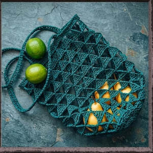 Crochet Market Bag Pattern PDF, Mesh Grocery Tote Crochet Pattern, Reusable Produce Bag Tutorial, Beginner Friendly Crochet Bag