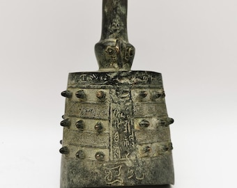 Vintage Chinese Bronze Bell Statue  (Feng Shui, Luck, Home Decor)
